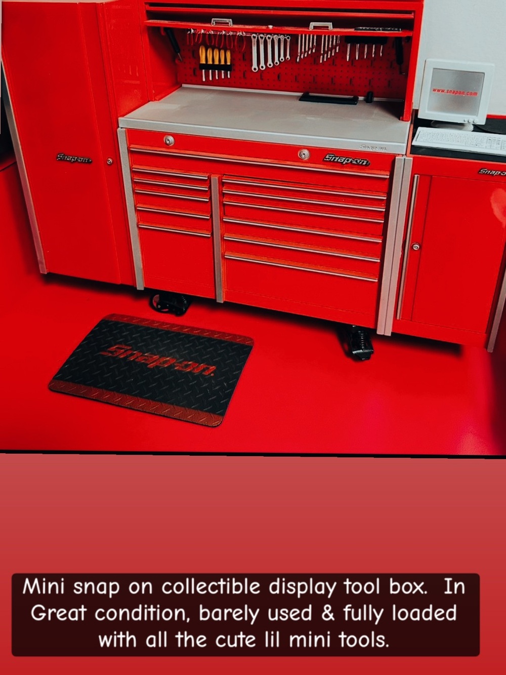 Snap-on Red Mini Display Tool Box - Collectible Workbench Accent
